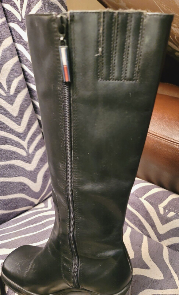 Tommy Hilfiger Vintage Leather Knee High Boots SZ 6.5M W21921 Made In