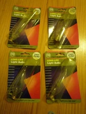 4 Feit Electric 3W Watt Long Life Flicker Flame Bent Tip Light Bulbs 1 pack open