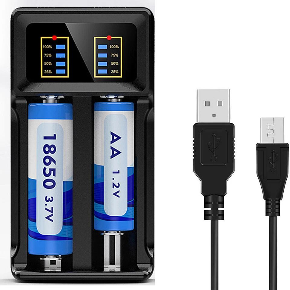 USB Battery Charger LED Display Li-ion Ni-MH Ni-CD 14500 18650 32650 AA AAA AAAA - Image 4 of 4