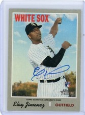 2019 Topps Heritage Baseball Real One Autograph Rookie #ROA-EJ Eloy Jimenez