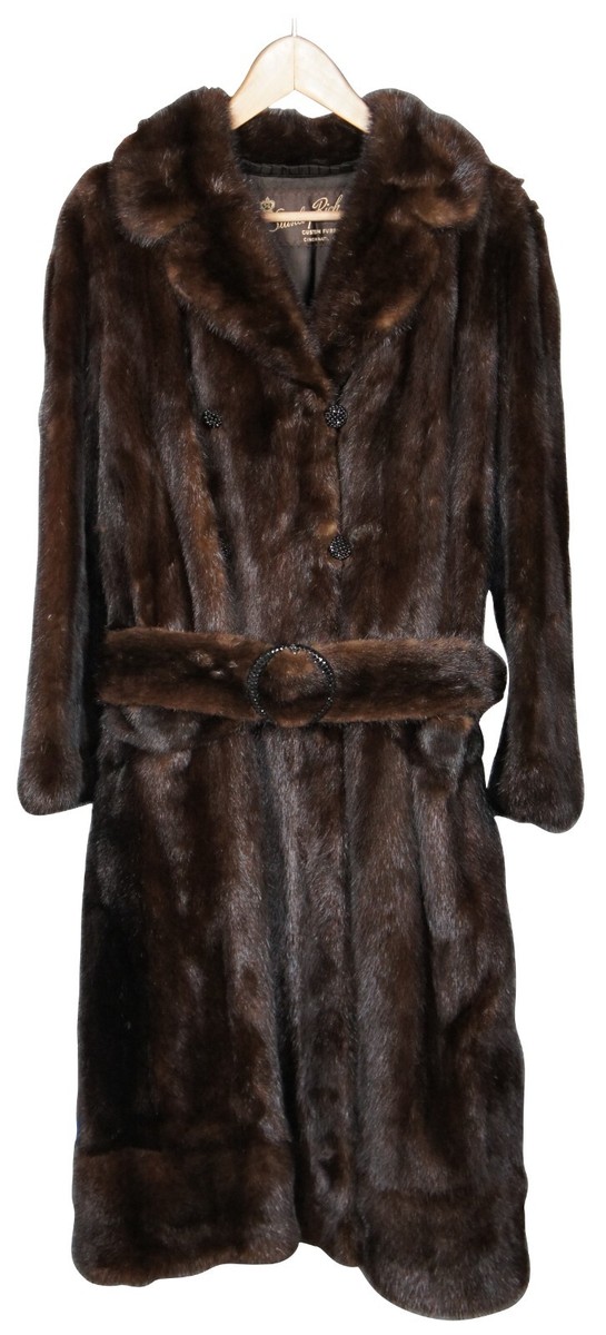 Vintage Stanley Rich Dark Brown Full Length Mink Fur Coat