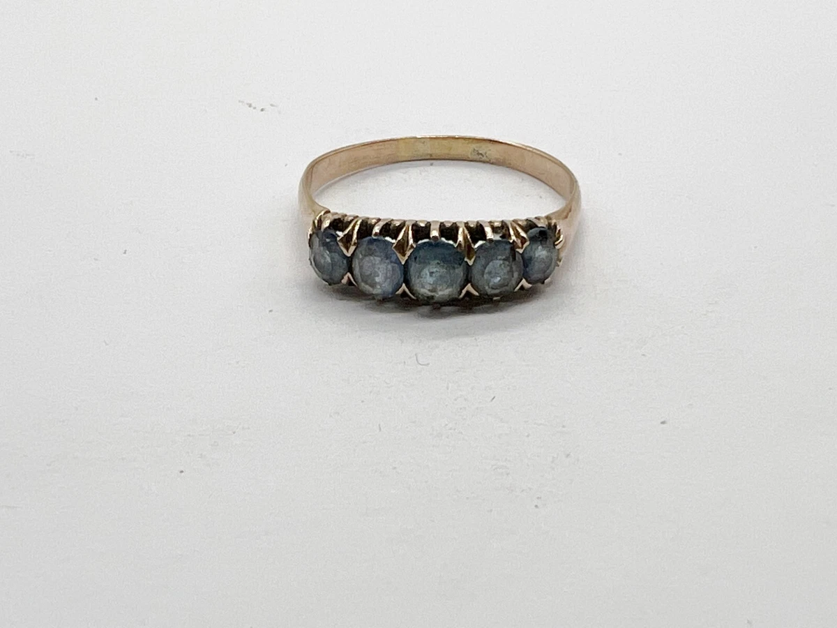 5 stone aquamarine ring deals