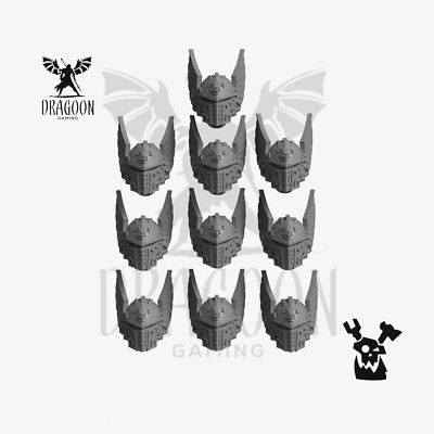 Space Knight Flügelhelme. Umbau Bits für 28mm Prim Sci-Fi Marines