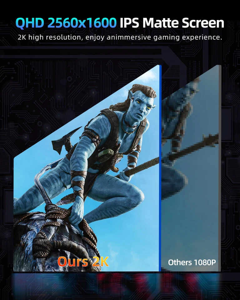 UPERFECT 2K Portable Monitor 18" 2560x1600 120Hz Gaming Monitor Laptop Monitor - Image 3 of 4