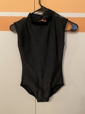 vitality mock neck open back leotard