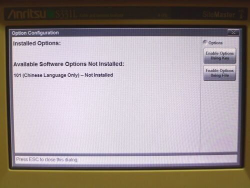 Anritsu S331L 4GHz Sitemaster Cable and Antenna Analyzer - Picture 12 of 15