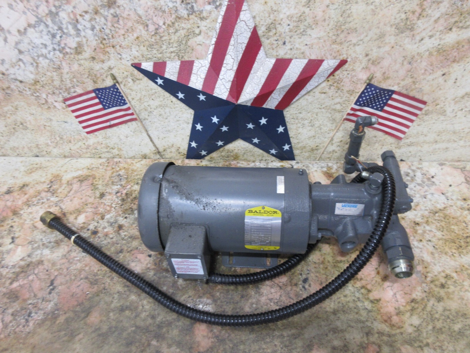 BALDOR HYDRAULIC OIL MOTOR 35L223S380G1 56YZ PUMP 864163 K/92/0 PVB6 RSWY 21C 11