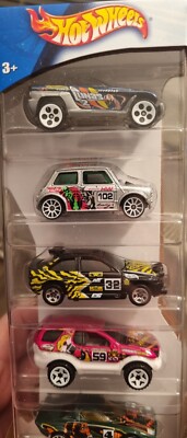 Hot Wheels 5 Pack Morris Mini Tiger Silber + Lancia Stratos + Ford Escort +  +++