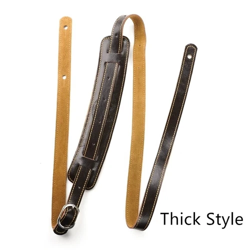 Fit For Gibson Adjustable Genuine Leather Guitar Bass Strap