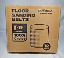 Abrasticle EZ-8 12 Pack 8 x 19 inch 80 Grit Floor Sanding Belts