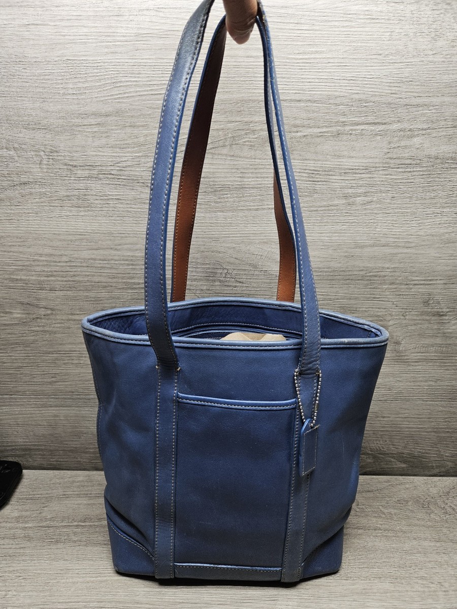 Coach Shoulder Bag Navy Blue Pre-loved | eBay