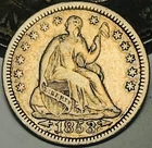 1853 Seated Liberty Half Dime 5C Arrows Circulated 90% Silver US Coin CC30291