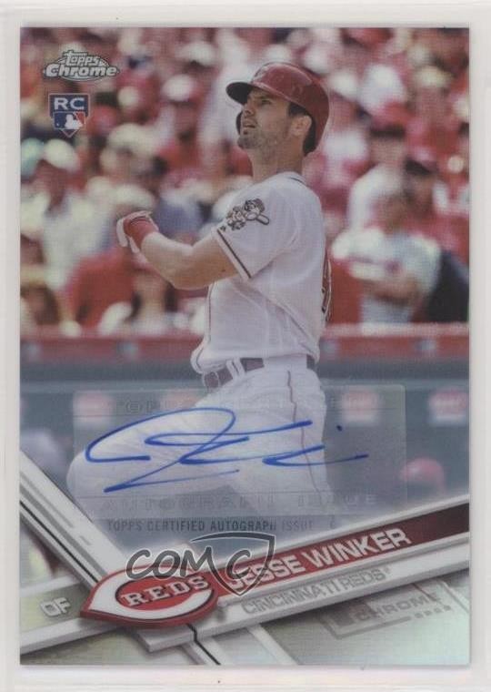 2017 Topps Chrome Update Target Exclusive Refractor Jesse Winker #HMT31 Auto 8mh