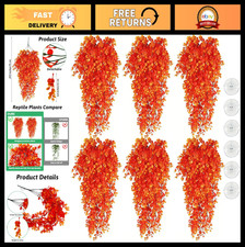 6 PCS Fake Reptile Plants with Suction Cups - Hanging Decor for Bearded Dragons,