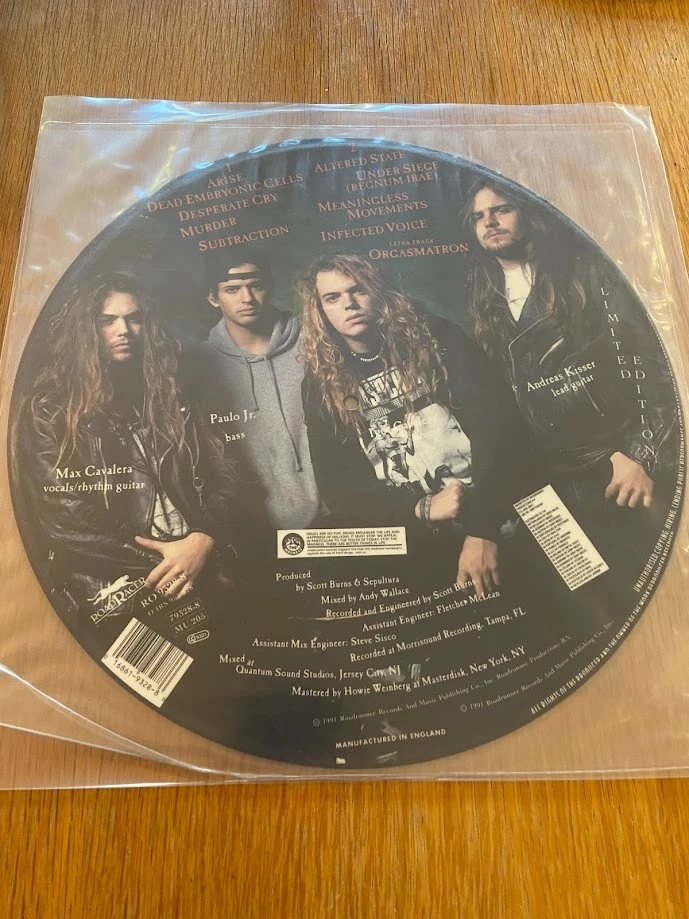 RARE - SEPULTURA - ARISE - PICTURE DISC 1991 Limited Edition VG++ - Image 2 of 2