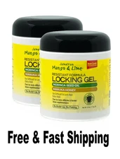 Jamaican Mango & Lime Frizz Control Jar Hair Styling & Locking Gel, 6 Oz (2pack)