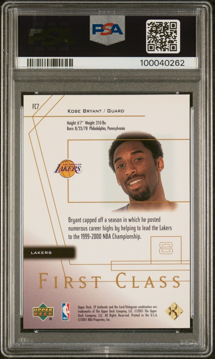 2000-01 SP Authentic - First Class Kobe Bryant #FC7 for sale