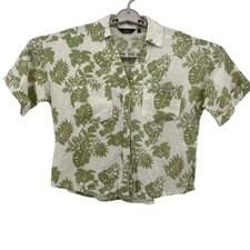 Camisa Abotonada Mlle Gabrielle Única Espectro Estampado Hoja Tropical Talla S