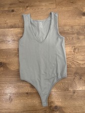 Women s Aura Bodysuit Green/Gray Color Size L/XL Seamless Minimalistic