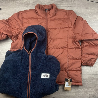 #ad Bundle* New North Face Puffer Jacket amp; Ultra plush fleece 1 4 zip hooded* 2XL $90.00