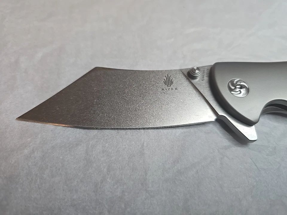 Kizer Zugang Frame Lock Flipper Knife Titanium (3.75" Stonewash) Ki4439A1 & Case - Image 3 of 4