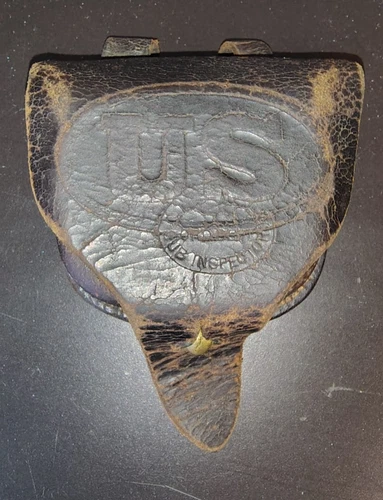 Civil War Era 1885/1861 Pattern Leather Federal Percussion Pouch A.D. Laidley