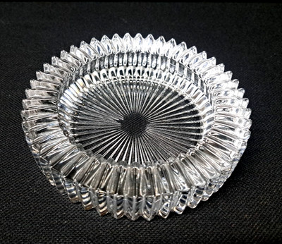 Mikasa Crystal Sunburst 6'' Wine Bottle Coaster/ Ashtray/Catchall