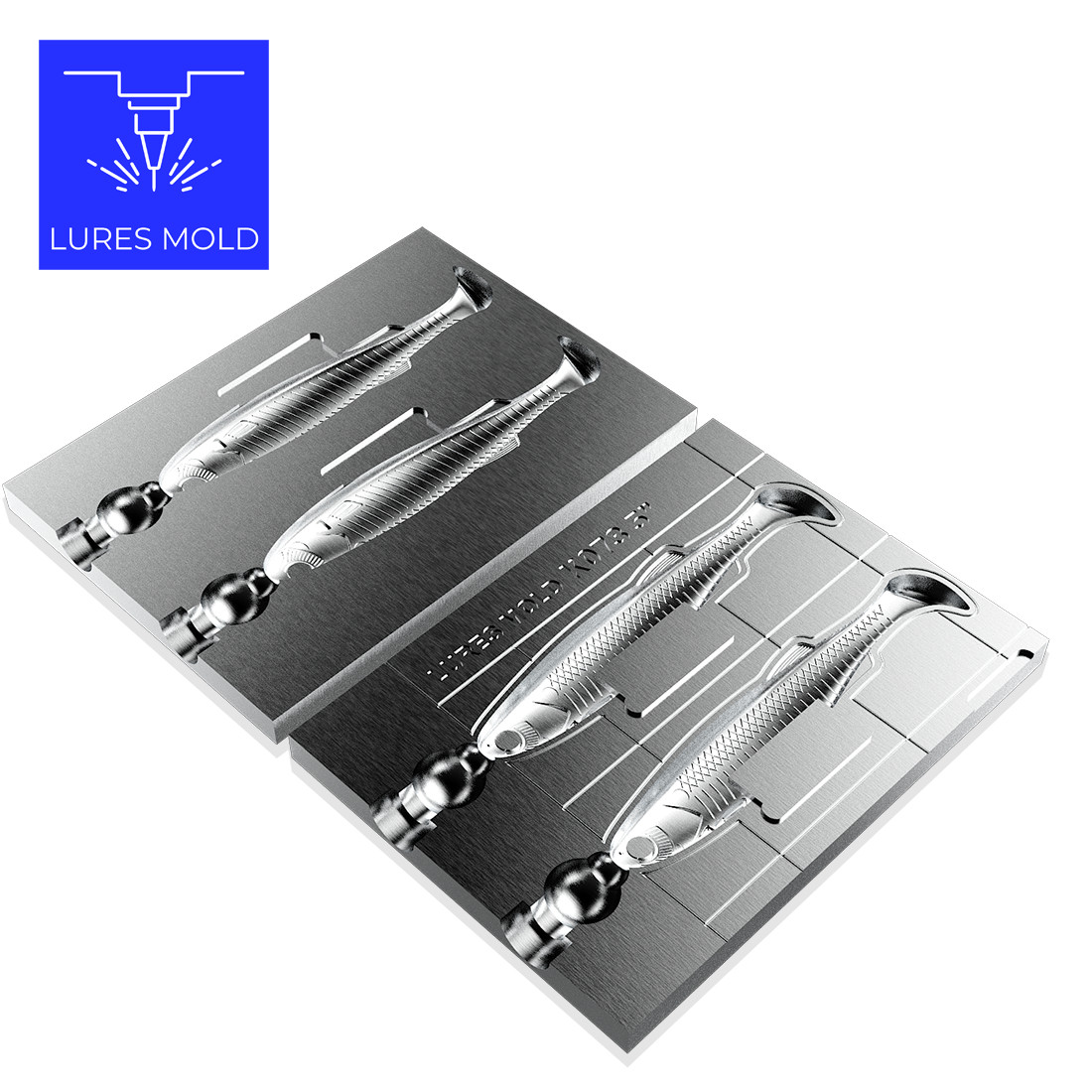 Bait DIY Fishing Mold Soft Plastisol Swimbait K073 5inch - Image 2