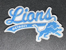 DETROIT LIONS EMBROIDERED IRON ON PATCH 2.25” X 4.0” FREE SHIPPING