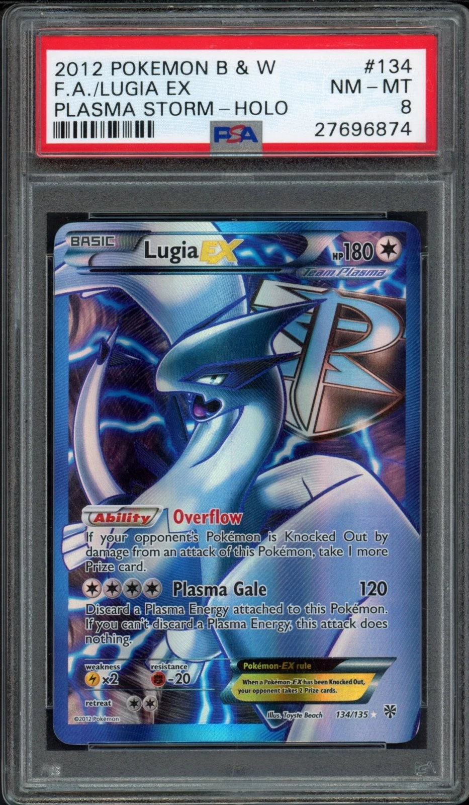 Lugia-EX - Plasma Storm #134 Price & Value ($725.00) | PokeScope