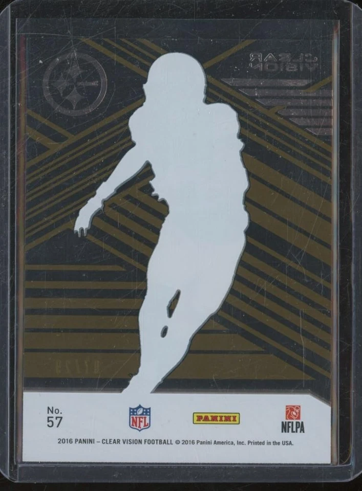 2016 Panini Clear Vision LE'VEON BELL #57 Gold Parallel /29 Steelers JA836 - Image 2 of 2