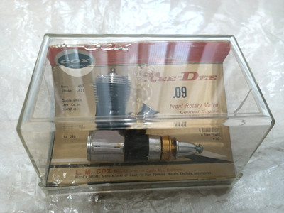 New Vintage COX Tee Dee .09 RC Glow Engine with Case - Made in USA - Rare NOS