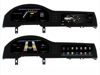 Dual Screen Car Radio Stereo For Audi Q7 2005-2016 Digital Cluster Carplay Unit