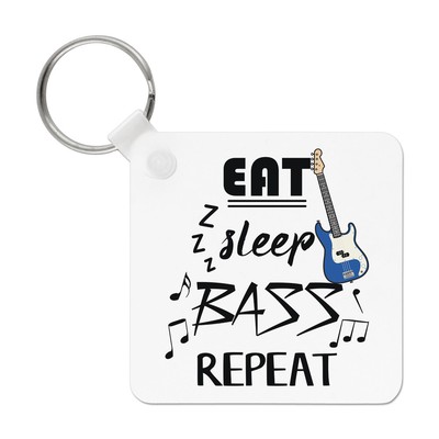 Eat Sleep Bass Wiederholung Schlüsselanhänger Schlüsselanhängsel Musik Rock'n'Roll Witz Gitarrist lustig