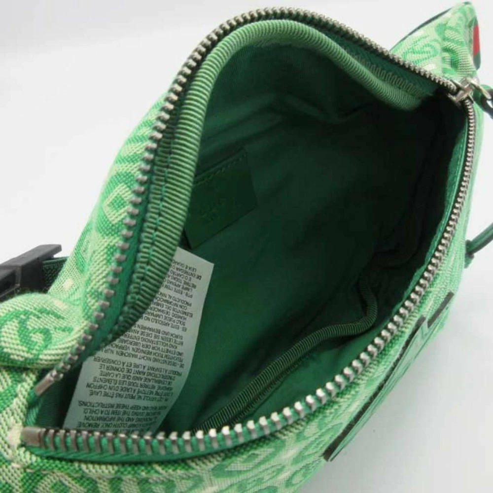 GUCCI Star Green Belt Bag for Kids and Adults 10.2x4.7 Inches 33in Strap Unused