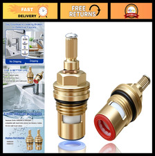 2 Pack Ceramic Faucet Cartridge 1/2" Cold Hot Replacement Parts for Kitchen Bath
