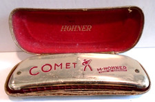 M. Hohner Comet Harmonica Made in Germany Key of C VTG Original Case