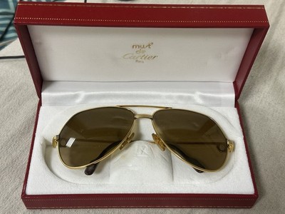 vintage CARTIER VENDOME Louis LC sunglasses 22K gold LARGE 62*14 Santos Tank 3