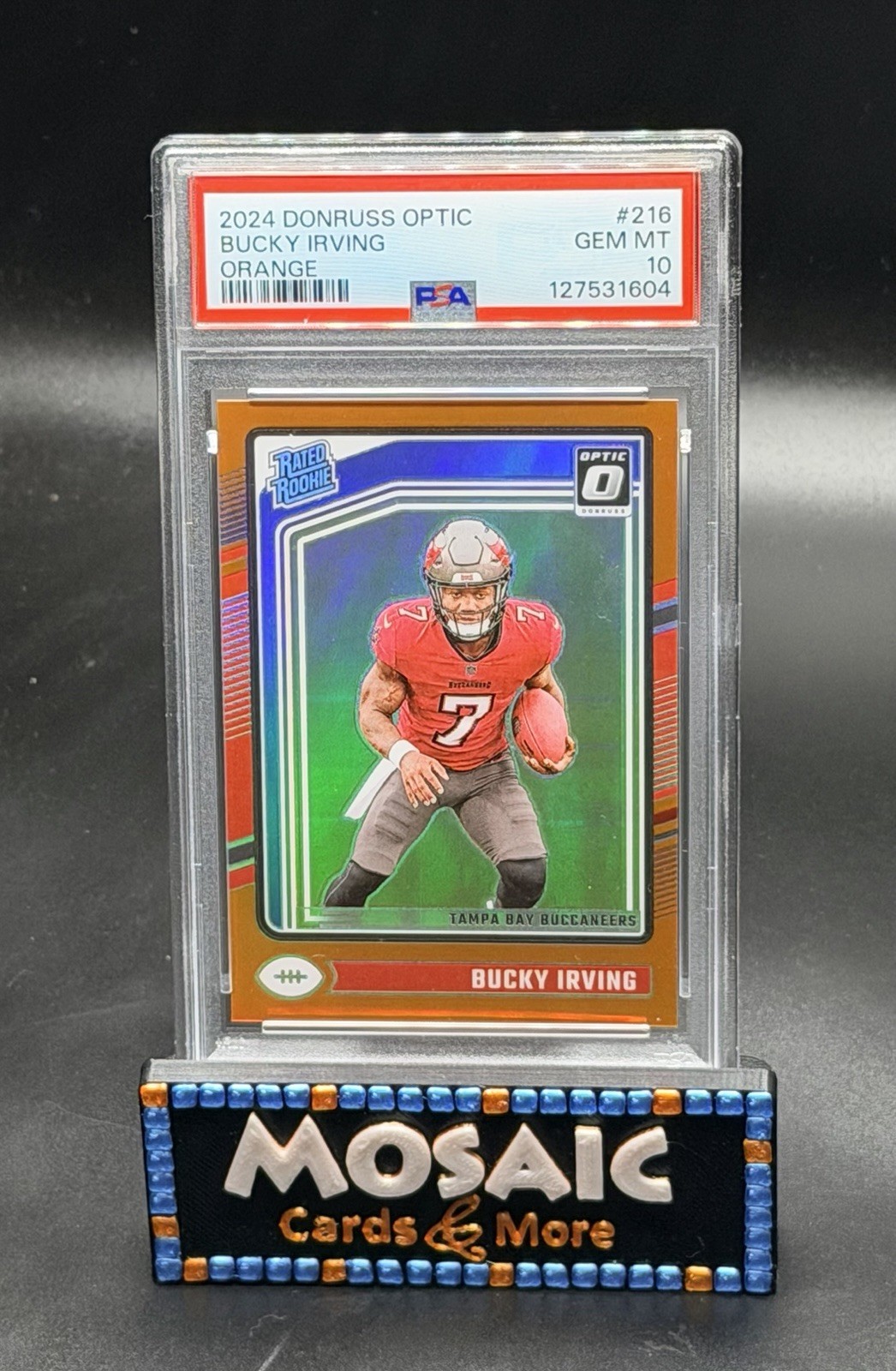 2024 Donruss Optic Bucky Irving #216 Orange Prizm /249 RC PSA 10 GEM MT Rookie