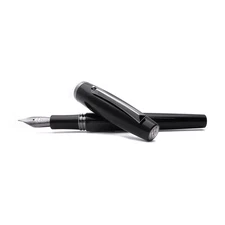 Montegrappa Manager Gun Metal Fountain Pen Black Ruthenium Finish Nib EF