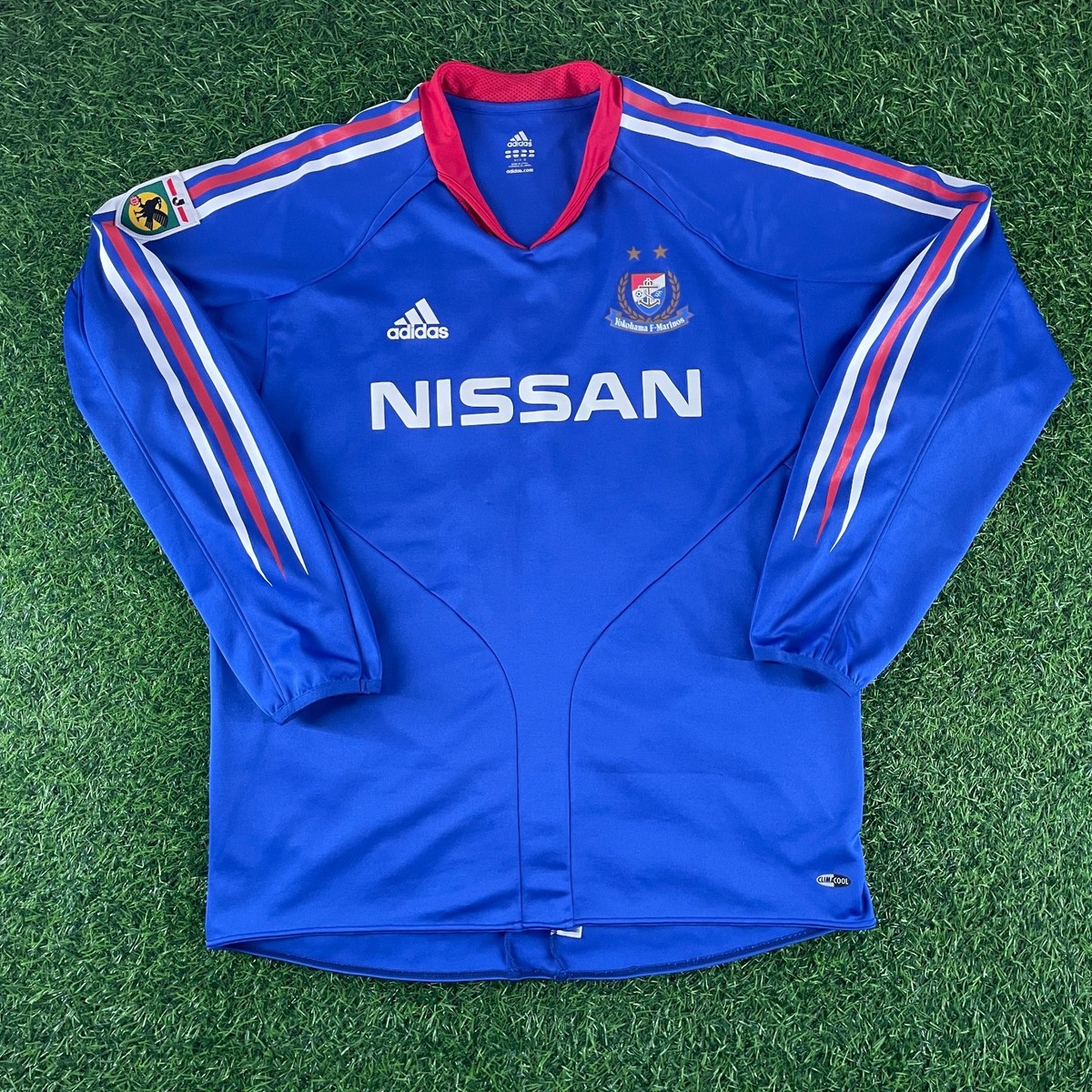 adidas 横浜・F・マリノス　長袖　ジャージ　2004 日本製　00s Yokohama F Marinos 2004 2005 Long Sleeve Jersey Shirt Kit – JPN