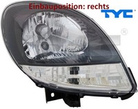 TYC 20-0361-75-2 Hauptscheinwerfer Rechts Scheinwerfer Frontscheinwerfer