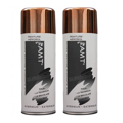 Lot de 2 bombes de peinture - bronze - AMT