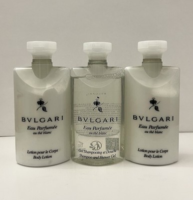 Bvlgari Eau Parfumee au the blanc Body Lotion shampoo 2.5 oz
