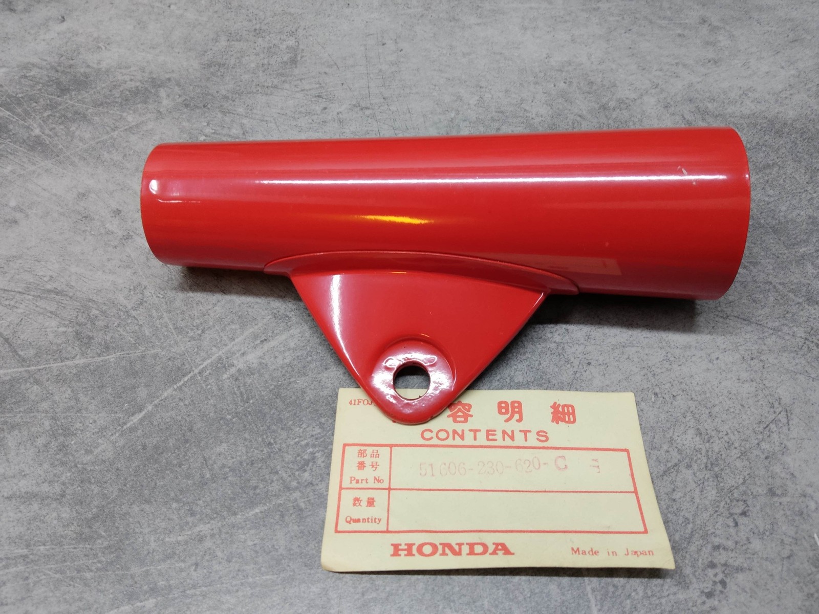 Patte de phare gauche Honda CD125 en acier rouge 51606-230-620C
