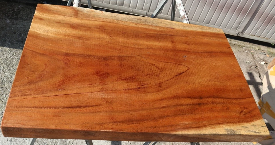 Piano in legno top massello suar o noce indiano per bagno cm 81x55x5,5h tavola n Foto 3 de 4