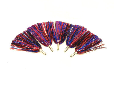 Almost Alive Lures Red/Blue Mylar Flash Big Game Trolling Lures 5 Pack