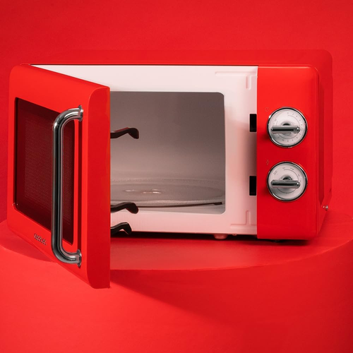 Microonde Meccanico Da 20 L Proclean 3010 Retro Red. 700 W in 6 Livelli, Timer F - Foto 6 di 12