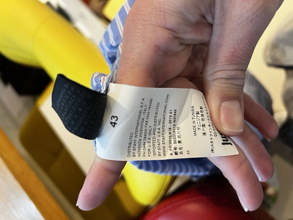 Just Cavalli Hombre Talla 43 Camisa Manga Larga Rayas Foto 4 de 4