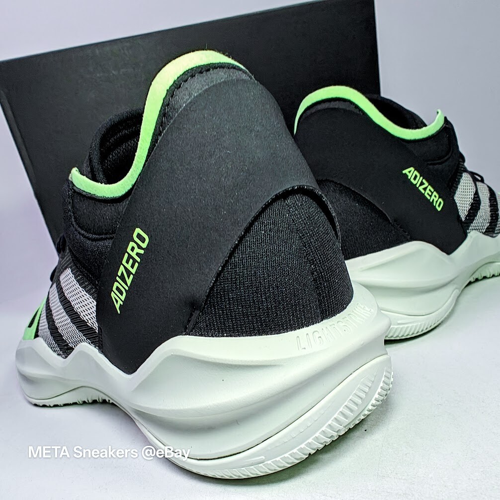 Adidas US 12 Men's Black White Green Basketball Light Adizero Select  IE7870 NIB thumbnail 5